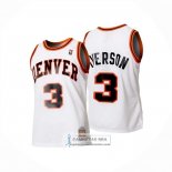 Camiseta Denver Nuggets Allen Iverson NO 3 Mitchell & Ness 2006-07 Blanco1