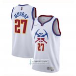 Camiseta Denver Nuggets Jamal Murray Earned 2020-21 Blanco