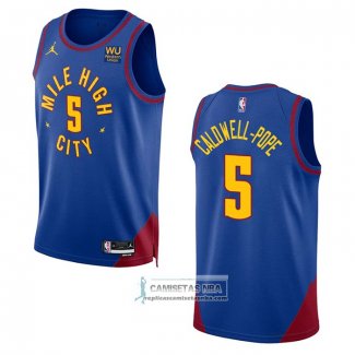 Camiseta Denver Nuggets Kentavious Caldwell-Pope NO 5 Statement 2022-23 Azul