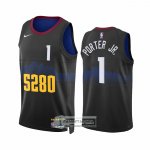 Camiseta Denver Nuggets Michael Porter JR. NO 1 Ciudad 2023-24 Negro