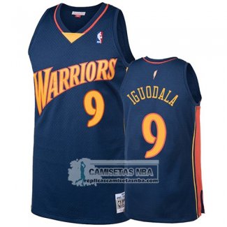 Camiseta Golden State Warriors Andre Iguodala 2009-10 Hardwood Classics Azul