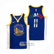 Camiseta Golden State Warriors Klay Thompson NO 11 Icon Royal Special Mexico Edition Azul