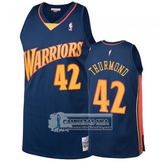 Camiseta Golden State Warriors Nathaniel Thurmond 2009-10 Hardwood Classics Azul