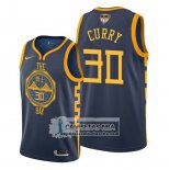 Camiseta Golden State Warriors Stephen Curry 2019 Azul