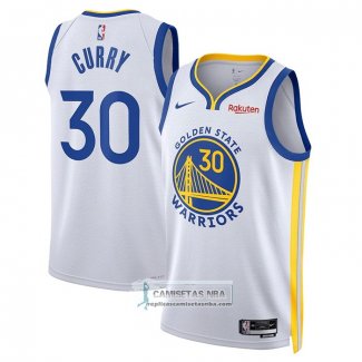 Camiseta Golden State Warriors Stephen Curry NO 30 Association 2022-23 Blanco