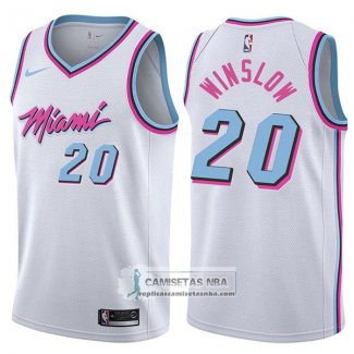 Camiseta Heat Justise Winslow Ciudad 2017-18 Blanco