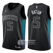 Camiseta Hornets Nicolas Batum Ciudad 2017-18 Negro