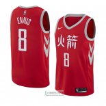 Camiseta Houston Rockets James Ennis Ciudad 2018 Rojo