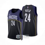 Camiseta Indiana Pacers Buddy Hield NO 24 Ciudad 2022-23 Azul