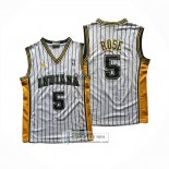 Camiseta Indiana Pacers Jalen Rose NO 5 Blanco