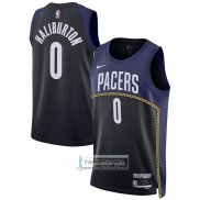 Camiseta Indiana Pacers Tyrese Haliburton NO 0 Ciudad 2022-23 Azul