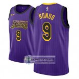 Camiseta Lakers Rajon Rondo Ciudad 2018 Violeta