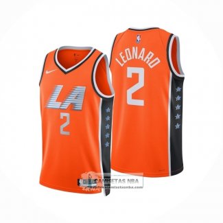Camiseta Los Angeles Clippers Kawhi Leonard NO 2 Ciudad 2025-26 Naranja