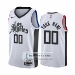 Camiseta Los Angeles Clippers Personalizad Ciudad 2019-20 Blanco
