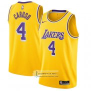 Camiseta Los Angeles Lakers Alex Caruso Icon 2020-21 Amarillo