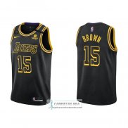 Camiseta Los Angeles Lakers Jabari Brown NO 15 Mamba 2021-22 Negro