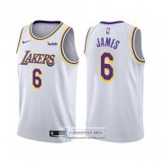 Camiseta Los Angeles Lakers LeBron James Association 2021-22 Blanco