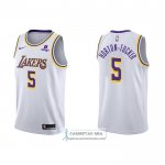 Camiseta Los Angeles Lakers Talen Horton-Tucker NO 5 Association 2021-22 Blanco