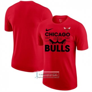 Camiseta Manga Corta Chicago Bulls Rojo1