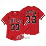 Camiseta Manga Corta Chicago Bulls Scottie Pippen NO 33 Rojo