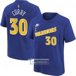 Camiseta Manga Corta Golden State Warriors Stephen Curry Classic 2022-23 Azul