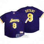Camiseta Manga Corta Los Angeles Lakers Kobe Bryant NO 8 Violeta