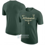 Camiseta Manga Corta Milwaukee Bucks Verde1