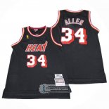 Camiseta Miami Heat Ray Allen NO 34 Mitchell & Ness 2012-13 Negro