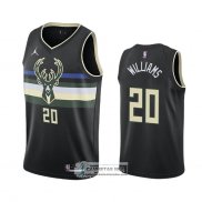 Camiseta Milwaukee Bucks Marvin Williams Statement 2020-21 Negro