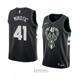 Camiseta Milwaukee Bucks Nikola Mirotic Statement 2018 Negro