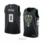 Camiseta Milwaukee Bucks Trevon Duval Statement 2018 Negro