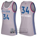 Camiseta Mujer All Star 2017 Antetokounmpo Bucks Gris