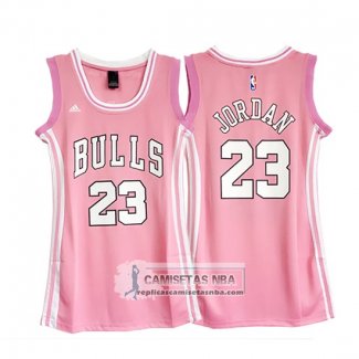 Camiseta Mujer Bulls Jordan Rosa