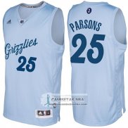 Camiseta Navidad Grizzlies Chandler Parsons 2016 Claro Azul