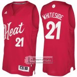 Camiseta Navidad Heats Hassan Whiteside 2016 Rojo