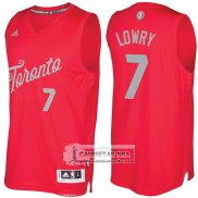 Camiseta Navidad Raptors Kyle Lowry 2016 Rojo