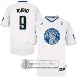 Camiseta Navidad Timberwolves Rubio 2013 Blanco