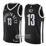 Camiseta Nets Quincy Acy Ciudad 2017-18 Negro