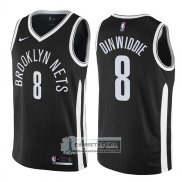 Camiseta Nets Spencer Dinwiddie Ciudad 2017-18 Negro