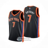 Camiseta New York Knicks Carmelo Anthony NO 7 Ciudad 2022-23 Negro