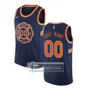 Camiseta New York Knicks Personalizada Ciudad 2017-18 Azul