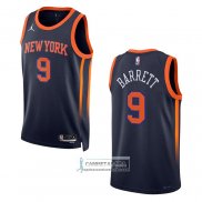 Camiseta New York Knicks RJ Barrett NO 9 Statement 2022-23 Negro