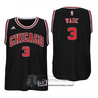 Camiseta Nino Bulls Wade Negro