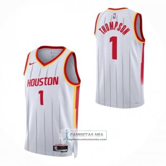Camiseta Nino Houston Rockets Amen Thompson NO 1 Association 2026-27 Blanco