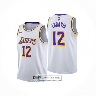 Camiseta Nino Los Angeles Lakers Jake LaRavia NO 12 Association 2025-26 Blanco