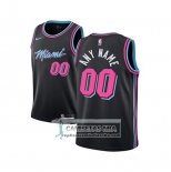 Camiseta Nino Miami Heat Personalizada Ciudad 2018-19 Negro