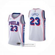 Camiseta Nino Philadelphia 76ers LeBron James NO 23 Association 2025-26 Blanco