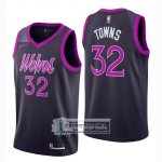 Camiseta Nino Timberwolves Karl-anthony Towns Ciudad 2018-19 Negro