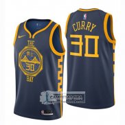 Camiseta Nino Warriors Stephen Curry Ciudad 2018-19 Negro