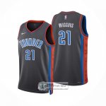 Camiseta Oklahoma City Thunder Aaron Wiggins NO 21 Ciudad 2022-23 Gris